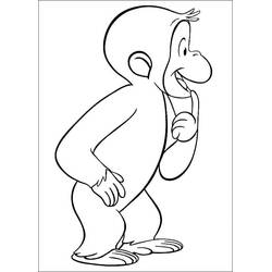 着色页: Curious George (卡通人物) #211215 - 免费可打印着色页