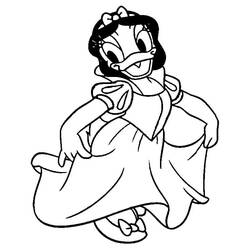 着色页: 黛丝鸭 (卡通人物) #186324 - 免费可打印着色页