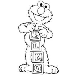着色页: Elmo (卡通人物) #203512 - 免费可打印着色页