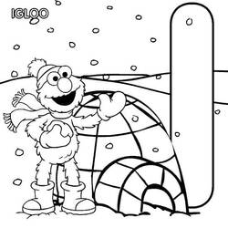 着色页: Elmo (卡通人物) #203519 - 免费可打印着色页