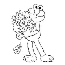 着色页: Elmo (卡通人物) #203527 - 免费可打印着色页