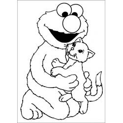 着色页: Elmo (卡通人物) #203530 - 免费可打印着色页