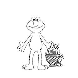 着色页: Elmo (卡通人物) #203532 - 免费可打印着色页