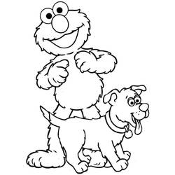 着色页: Elmo (卡通人物) #203540 - 免费可打印着色页