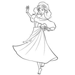着色页: Esmeralda (卡通人物) #182305 - 免费可打印着色页