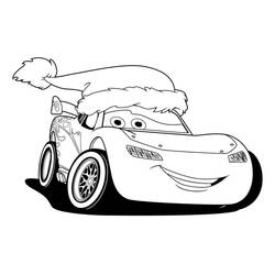 着色页: Flash McQueen - 免费可打印着色页