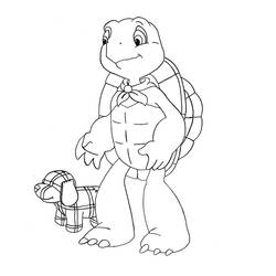 着色页: Franklin (卡通人物) #189084 - 免费可打印着色页