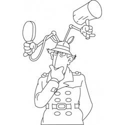 着色页: Gadget Inspector (卡通人物) #38871 - 免费可打印着色页