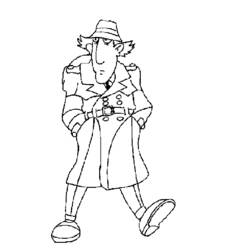 着色页: Gadget Inspector (卡通人物) #38875 - 免费可打印着色页