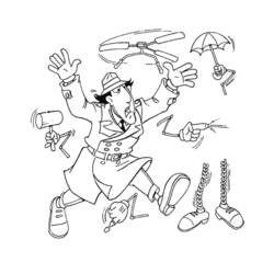 着色页: Gadget Inspector (卡通人物) #38879 - 免费可打印着色页