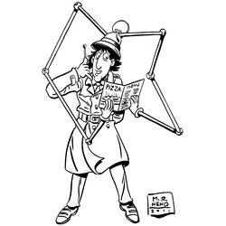 着色页: Gadget Inspector (卡通人物) #38891 - 免费可打印着色页