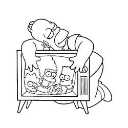 着色页: Homer Simpson (卡通人物) #188180 - 免费可打印着色页