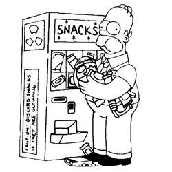 着色页: Homer Simpson (卡通人物) #188181 - 免费可打印着色页