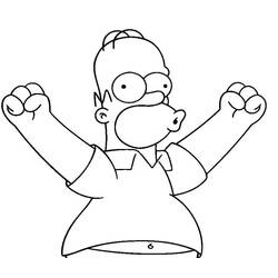 着色页: Homer Simpson (卡通人物) #188182 - 免费可打印着色页