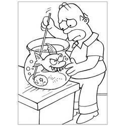 着色页: Homer Simpson - 免费可打印着色页