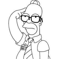 着色页: Homer Simpson (卡通人物) #188186 - 免费可打印着色页