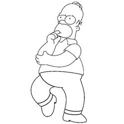 着色页: Homer Simpson (卡通人物) #188187 - 免费可打印着色页