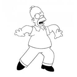 着色页: Homer Simpson (卡通人物) #188188 - 免费可打印着色页