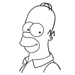 着色页: Homer Simpson (卡通人物) #188189 - 免费可打印着色页