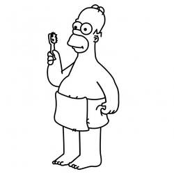 着色页: Homer Simpson (卡通人物) #188190 - 免费可打印着色页