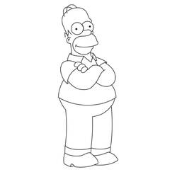 着色页: Homer Simpson (卡通人物) #188193 - 免费可打印着色页