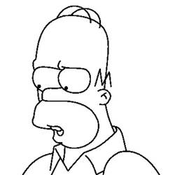 着色页: Homer Simpson (卡通人物) #188194 - 免费可打印着色页