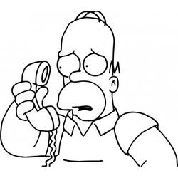 着色页: Homer Simpson (卡通人物) #188195 - 免费可打印着色页