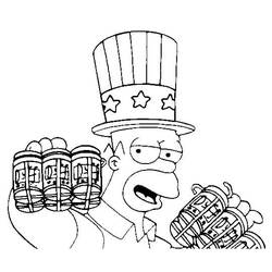 着色页: Homer Simpson (卡通人物) #188196 - 免费可打印着色页