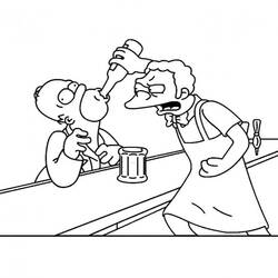 着色页: Homer Simpson (卡通人物) #188198 - 免费可打印着色页