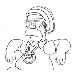 着色页: Homer Simpson (卡通人物) #188201 - 免费可打印着色页