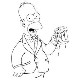 着色页: Homer Simpson (卡通人物) #188202 - 免费可打印着色页