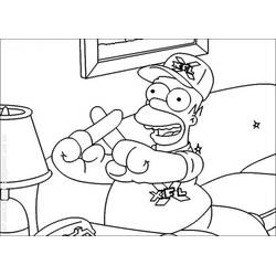 着色页: Homer Simpson (卡通人物) #188204 - 免费可打印着色页