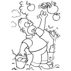 着色页: Homer Simpson (卡通人物) #188206 - 免费可打印着色页