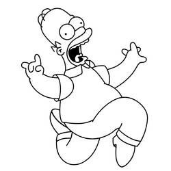 着色页: Homer Simpson (卡通人物) #188209 - 免费可打印着色页