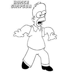 着色页: Homer Simpson (卡通人物) #188212 - 免费可打印着色页
