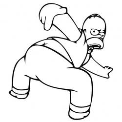 着色页: Homer Simpson (卡通人物) #188213 - 免费可打印着色页