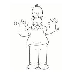 着色页: Homer Simpson (卡通人物) #188215 - 免费可打印着色页