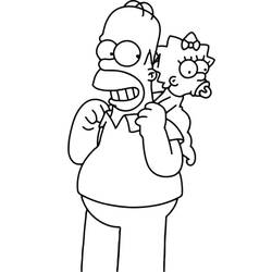 着色页: Homer Simpson (卡通人物) #188216 - 免费可打印着色页