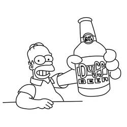 着色页: Homer Simpson (卡通人物) #188218 - 免费可打印着色页