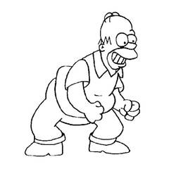 着色页: Homer Simpson (卡通人物) #188220 - 免费可打印着色页