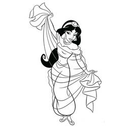 着色页: Jasmine - 免费可打印着色页