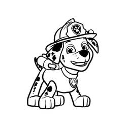 着色页: PAW Patrol马库斯 - 免费可打印着色页