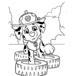 着色页: PAW Patrol马库斯 (卡通人物) #181673 - 免费可打印着色页