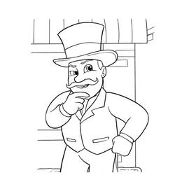 着色页: Mayor Hellinger (卡通人物) #181907 - 免费可打印着色页