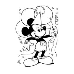 着色页: 米老鼠 (卡通人物) #170095 - 免费可打印着色页