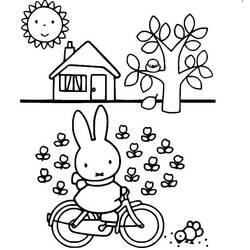 着色页: Miffy - 免费可打印着色页