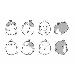 着色页: Molang (卡通人物) #209186 - 免费可打印着色页