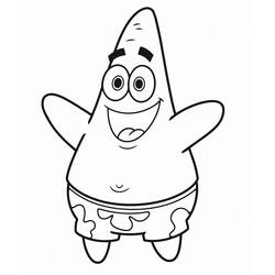 着色页: Patrick Star (卡通人物) #220623 - 免费可打印着色页