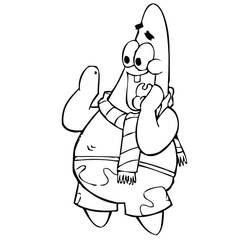 着色页: Patrick Star (卡通人物) #220635 - 免费可打印着色页