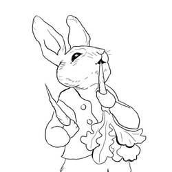 着色页: Peter Rabbit - 免费可打印着色页